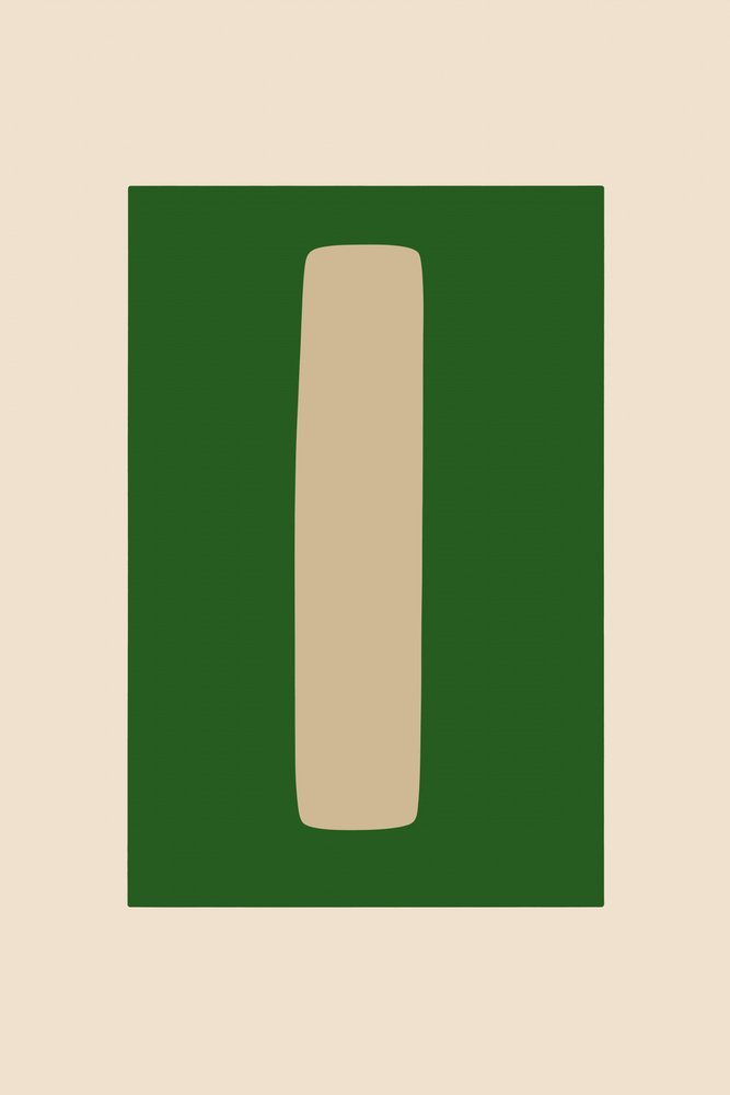Minimalistisk grøn form af cartissi
