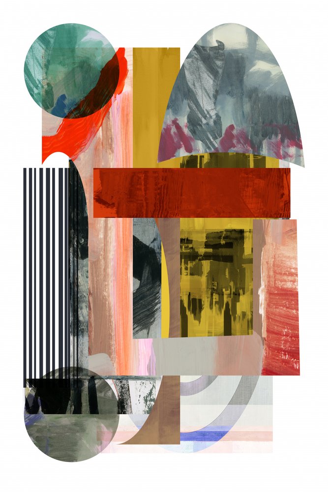 Moderne abstrakt collage af cartissi