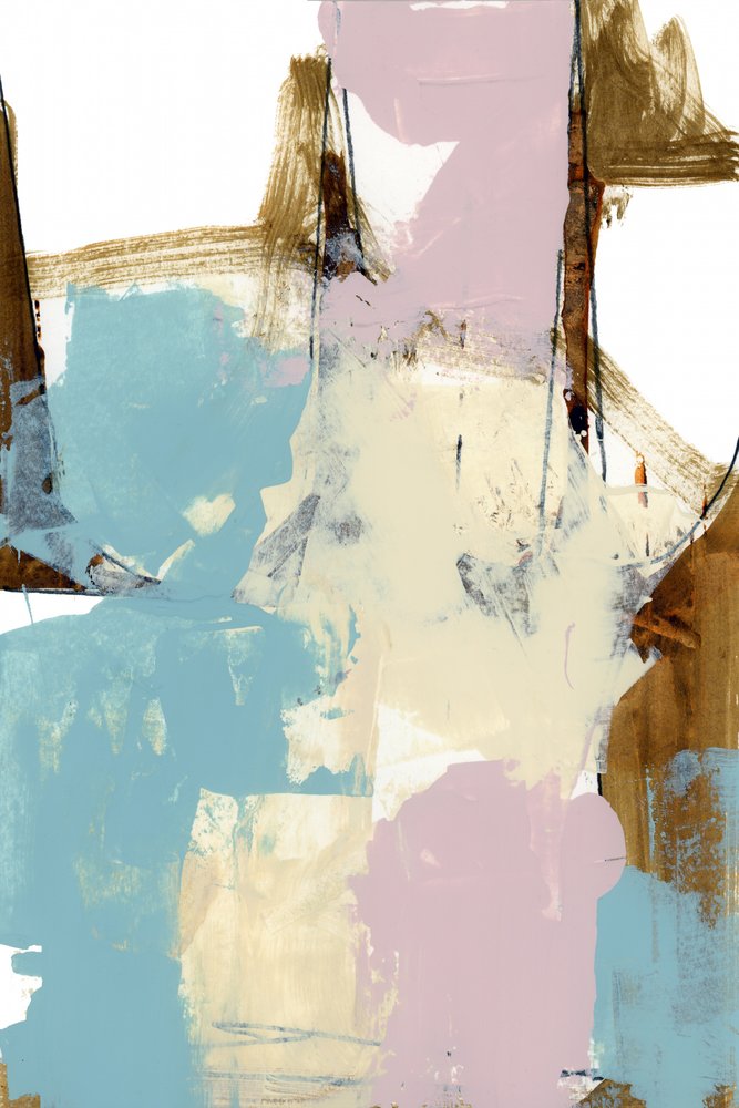 Moderne abstrakt kunst i blush-guld af cartissi