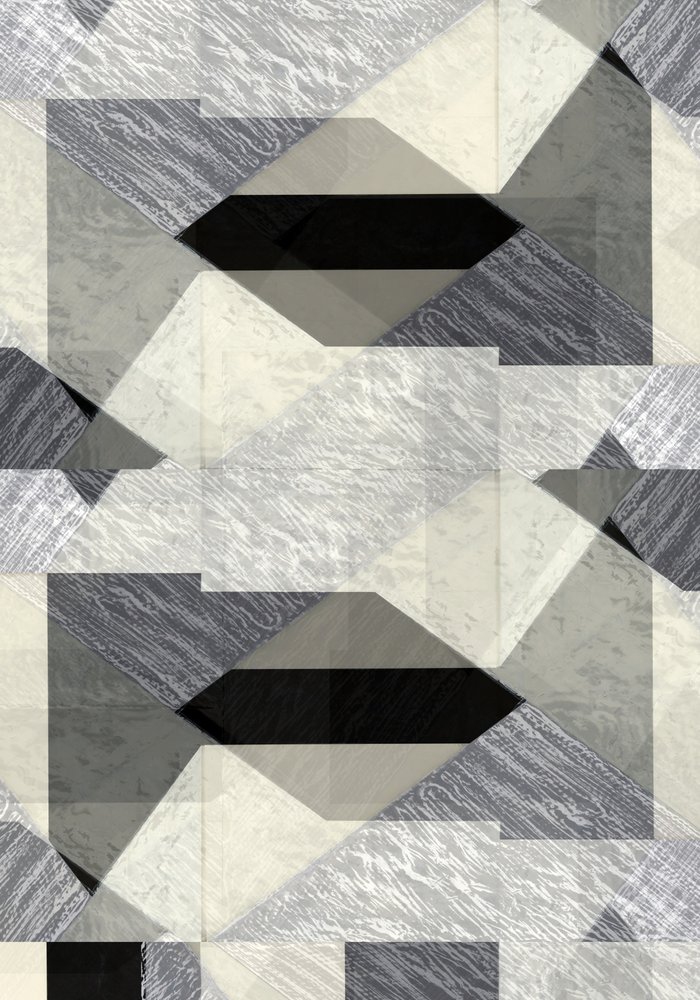 Monokromatisk geometrisk abstraktion af cartissi