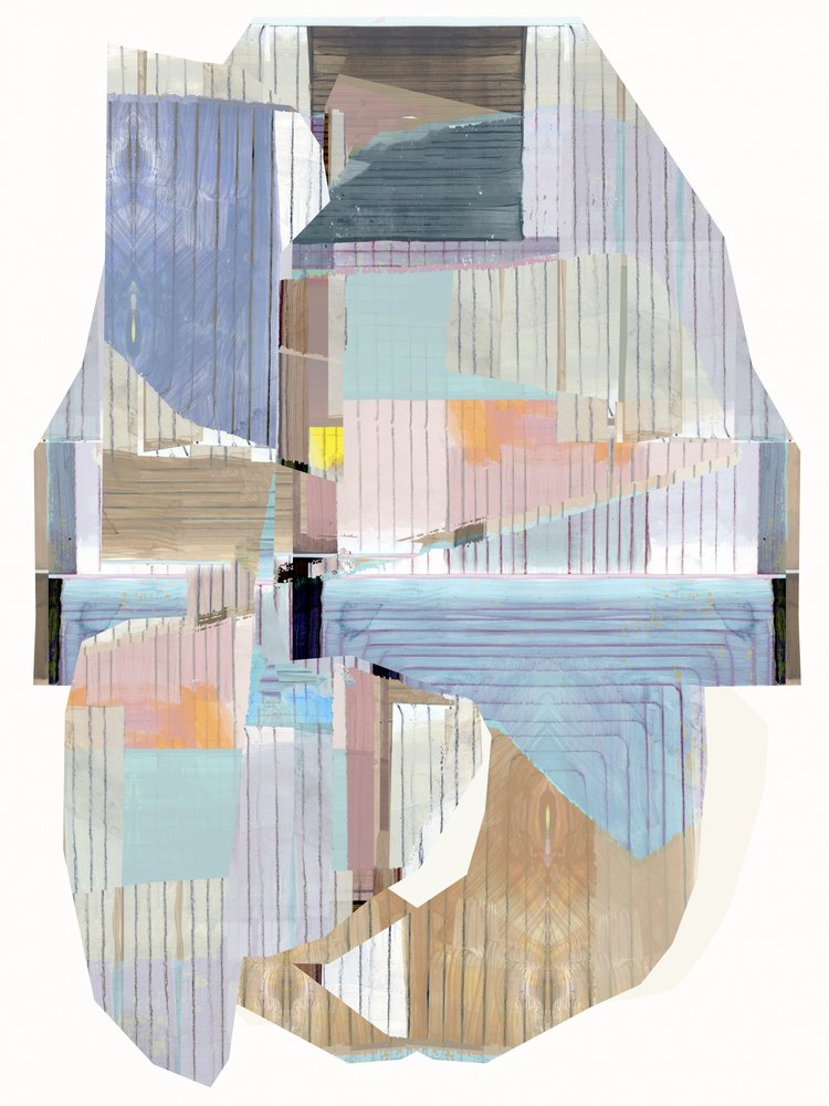 Pastelfarvede geometriske lag af cartissi