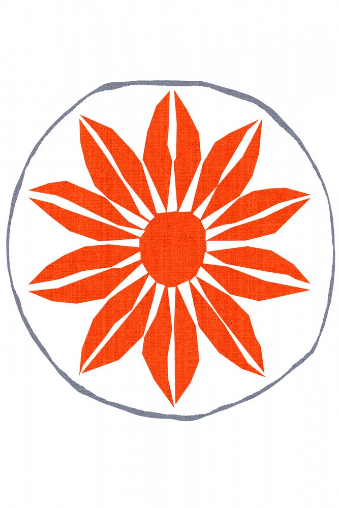 Strålende orange blomst af cartissi