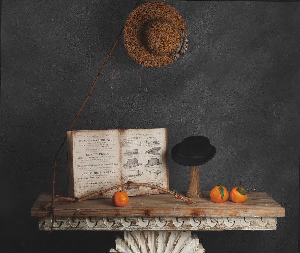 Stilleben med vintage-hat af chenyi wang