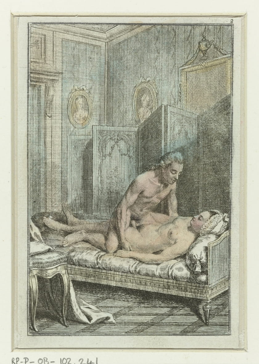 Erotisk serie med par i sengen Kopulationspar til foldedeler Erotiske scener (serietitel) Foto