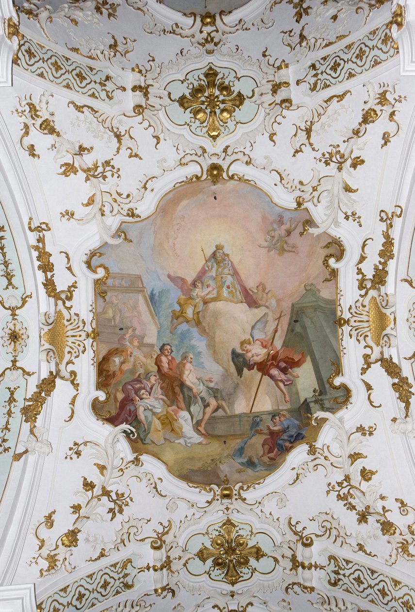 Andechs Kloster, Fresco, Andechs, Bayern, Tyskland af Unknown