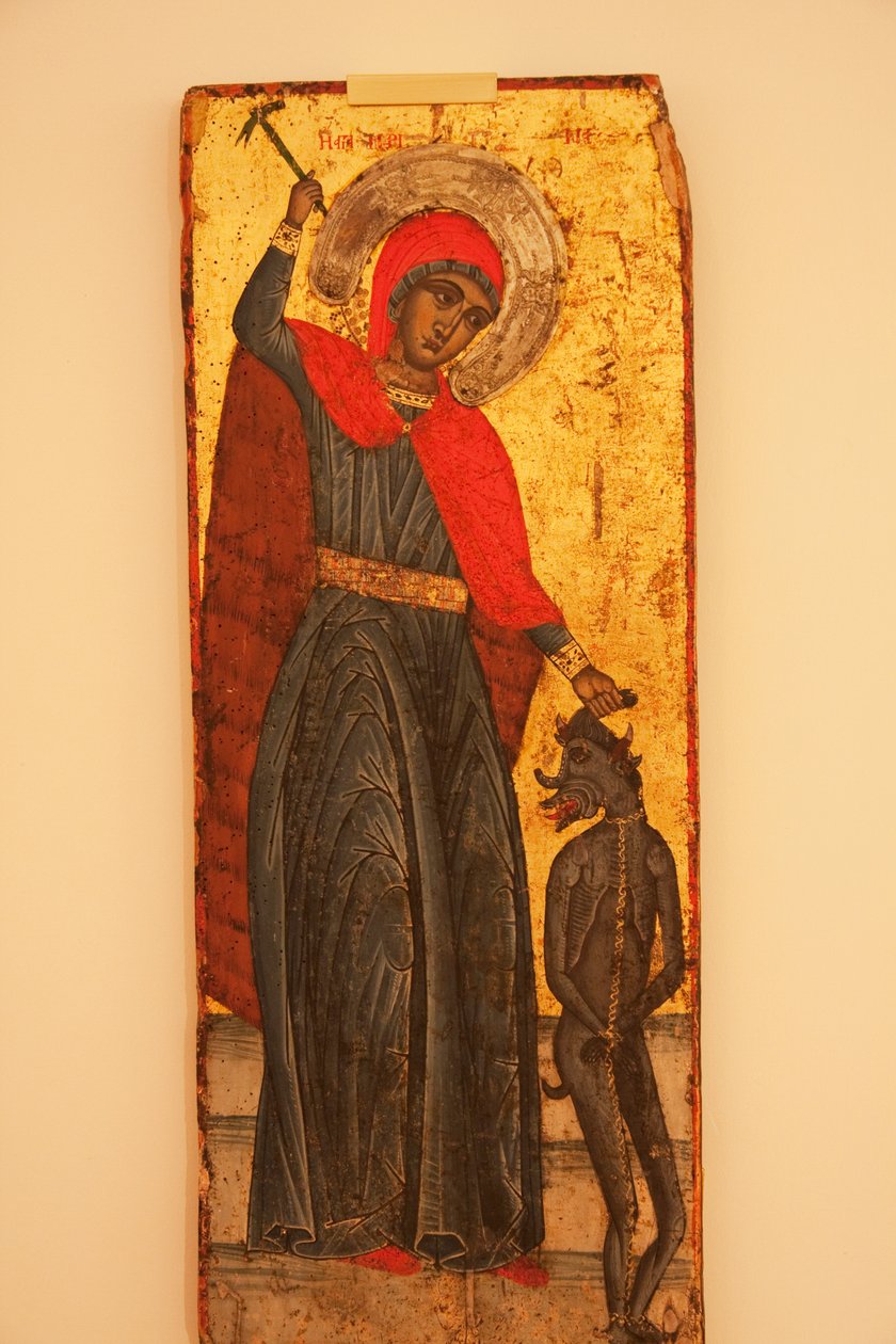Byzantinsk ikon udstillet i Icon Gallery, Ohrid, Makedonien af Unknown