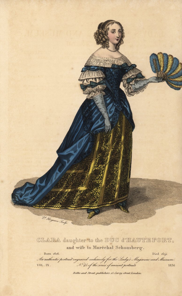 Clara de Hautefort, datter af Duc dHauterfort og hustru til Marechal Schomberg, 1616-1691 af Unknown