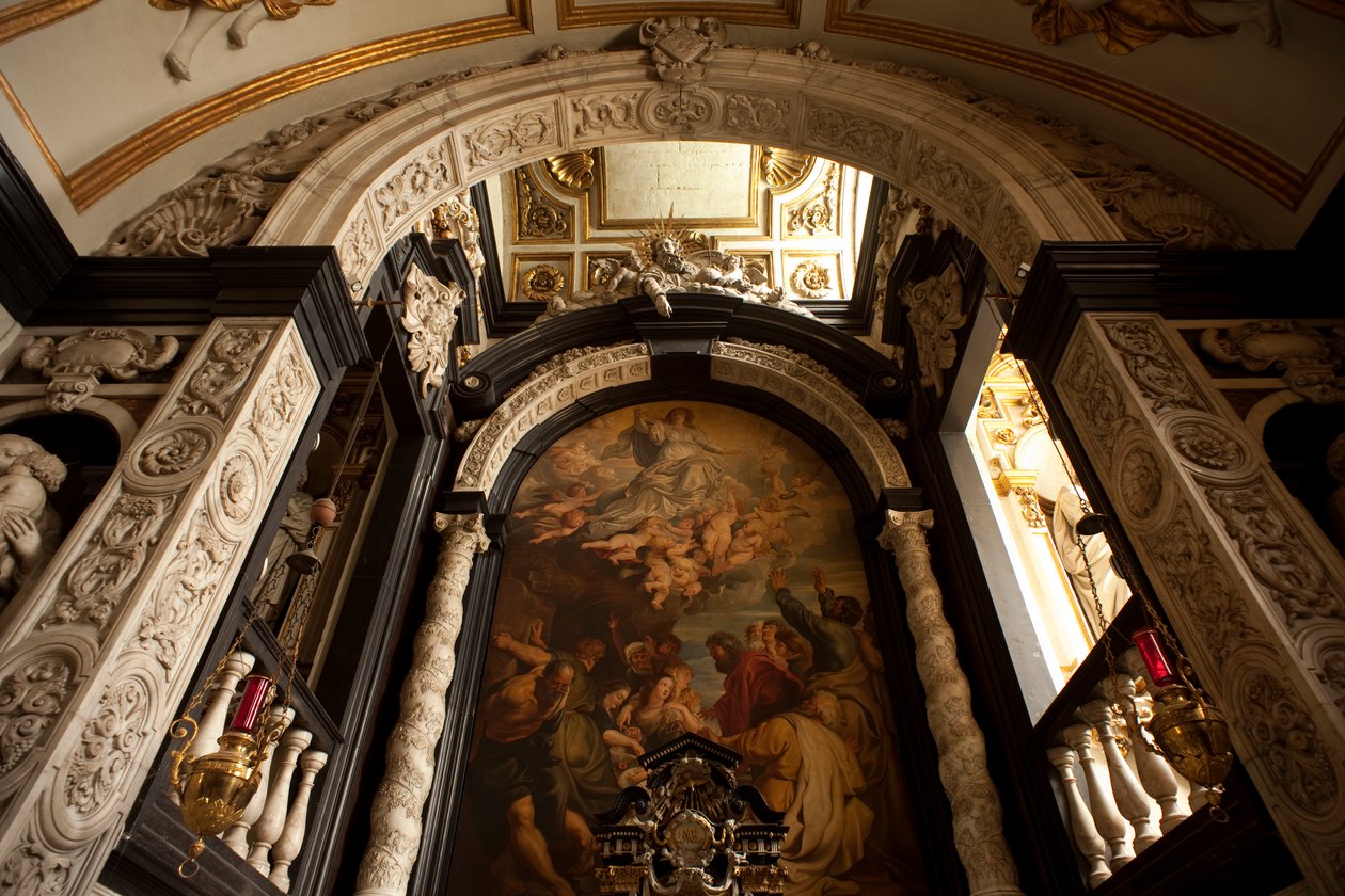 Detalje af Mary Chapel, St. Charles Borromeo kirken af Unknown