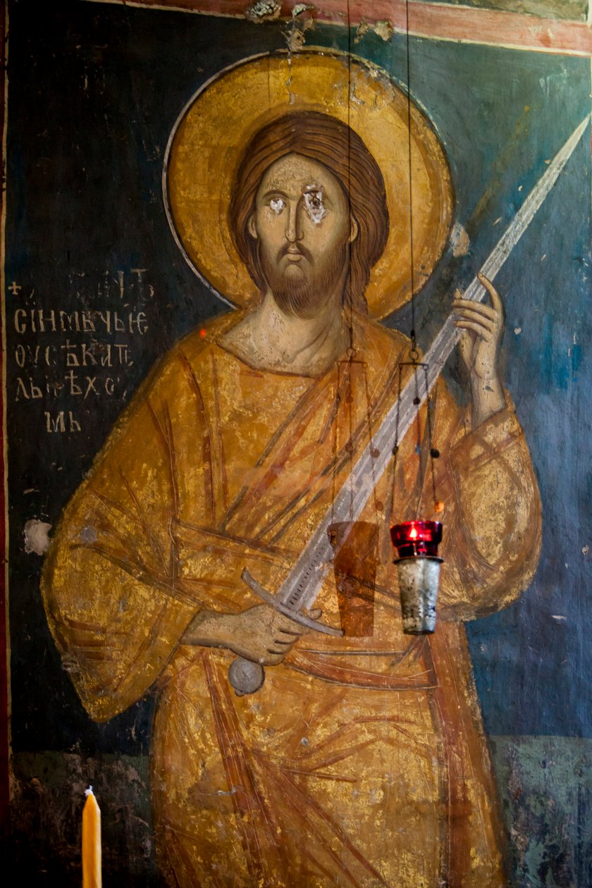 Fresko i kirkeskibet i Decani-klosteret af Unknown