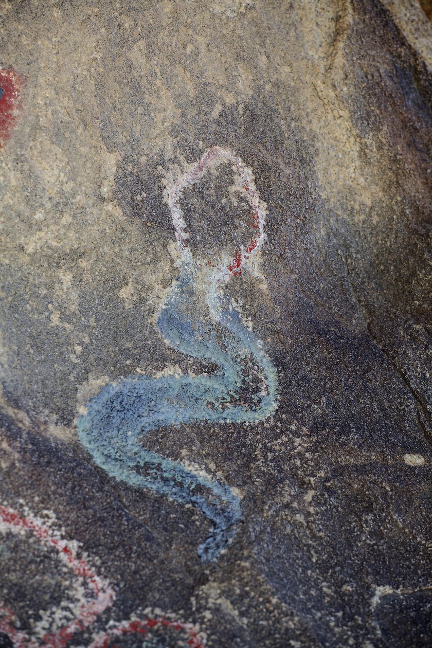 Indiske Petroglyffer i Nordamerika. Maleri tilføjet i 50