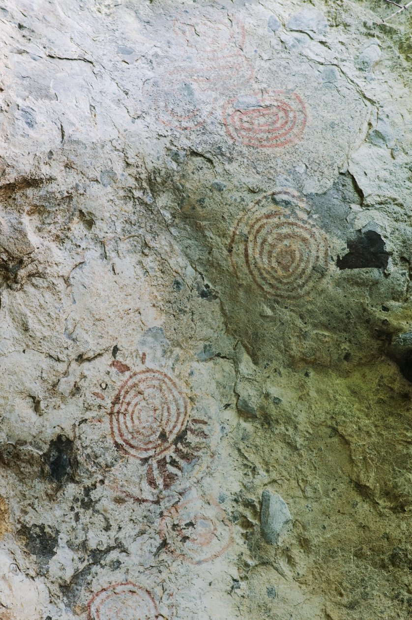 Kenya, Mfangano Island, nær Ukula, forhistoriske hulemalerier af Unknown