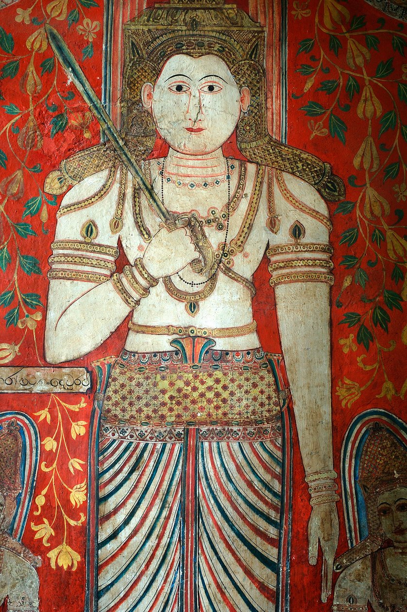 Vægmaleri på væggene i Kelaniya-templet ved Kelaniya Vihara, et af de mest hellige buddhistiske steder omkring seks miles fra hovedstaden Colombo i Sri Lanka. 7. januar 2010. af Unknown