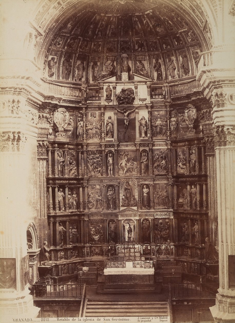 Retabel over kirken San Jerònimo, 1570-1605, Granada, Spanien, ca. 1880 af Unknown