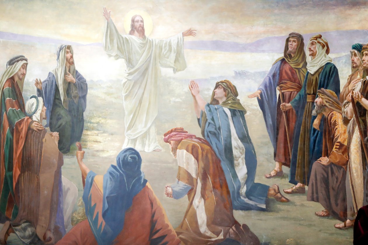 Saint-Grat kirke, Maleri, Jesus: Bjergprædikenen, Valgrisenche, Italien af Unknown
