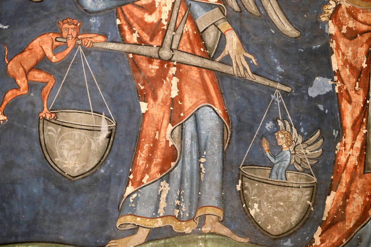 Saint-Pierre-le-Jeune protestantiske kirke, The Last Judgment Fresco, Strasbourg, Frankrig. af Unknown