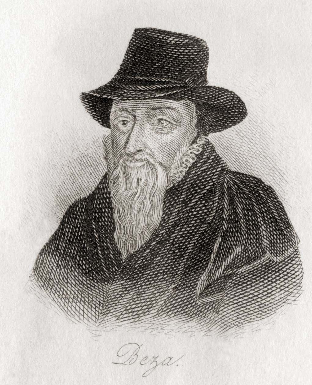 Theodore Beza, 1519? 1605. af Unknown