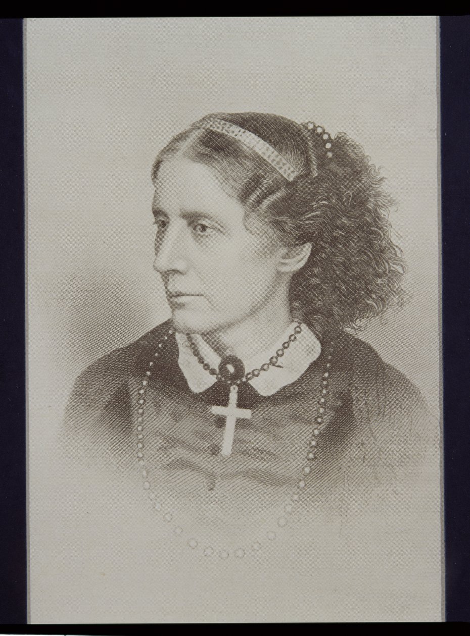 Harriet Beecher Stowe (1811-96) af English School