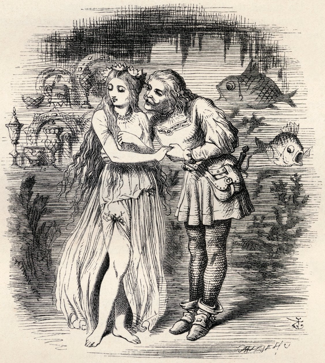 Illustration efter J. Tenniel til digtet 
