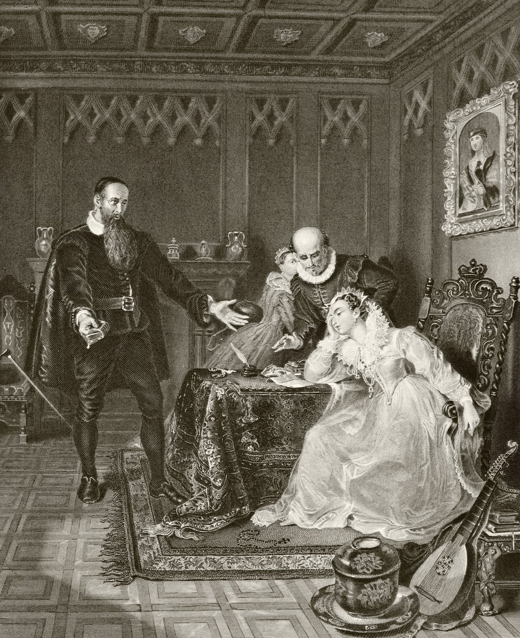 John Knox formaner Mary Queen of Scots om hendes planlagte ægteskab med Don Carlos, søn af Philip II af Spanien, 24. juni 1563, fra 