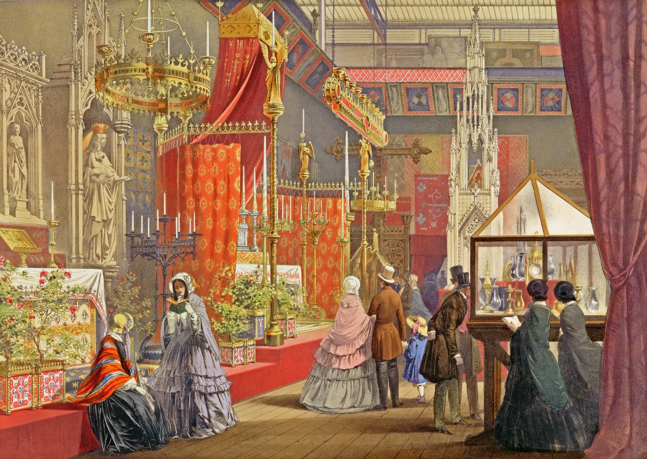 Medieval Court, designet af Pugin, plade 40 fra 