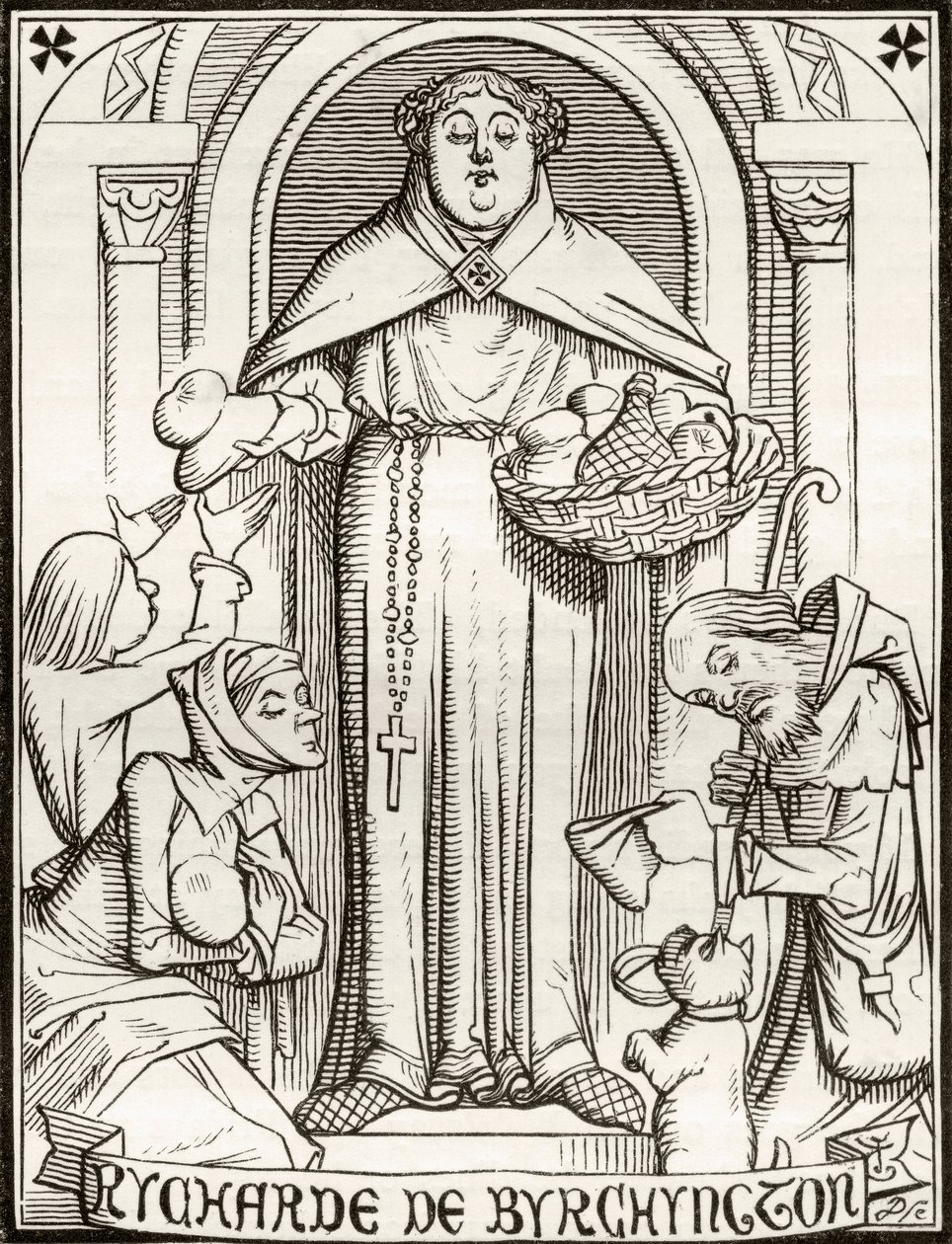 Rycharde de Byrchyngton, illustration til digtet 