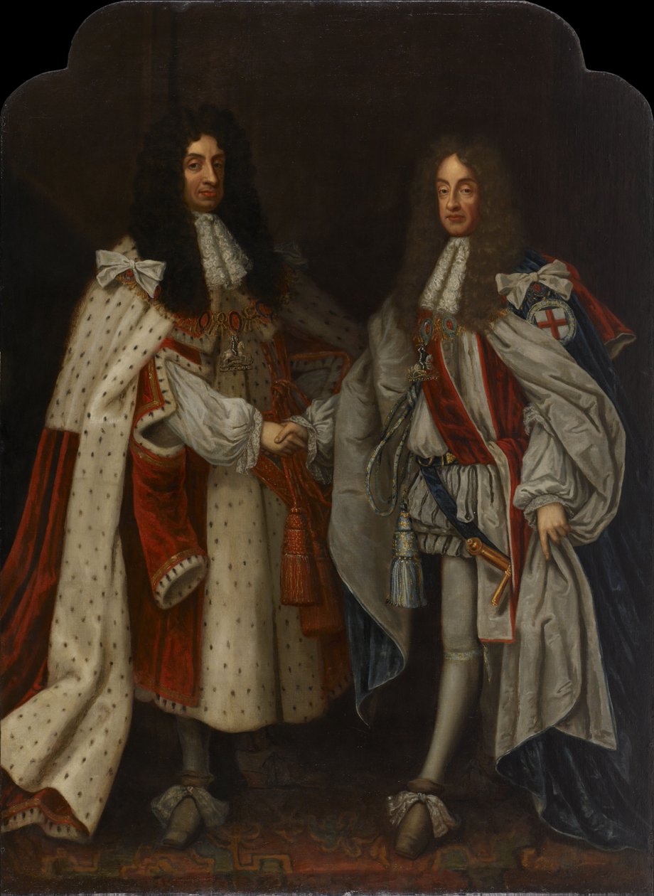 Portræt af Charles II og James II af Anonymous