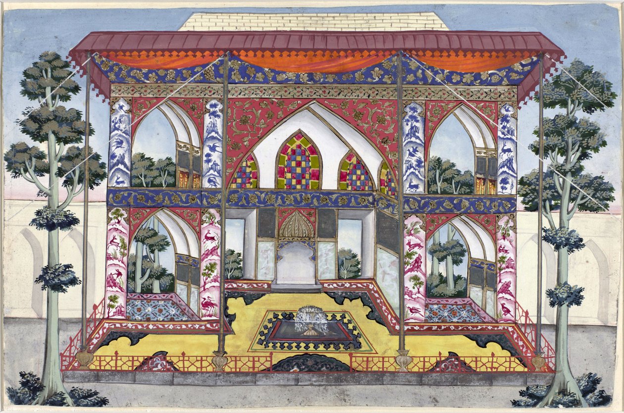 Privat Diwan (domstolsbygning) af Shah Safi I i Persien af Anonymous