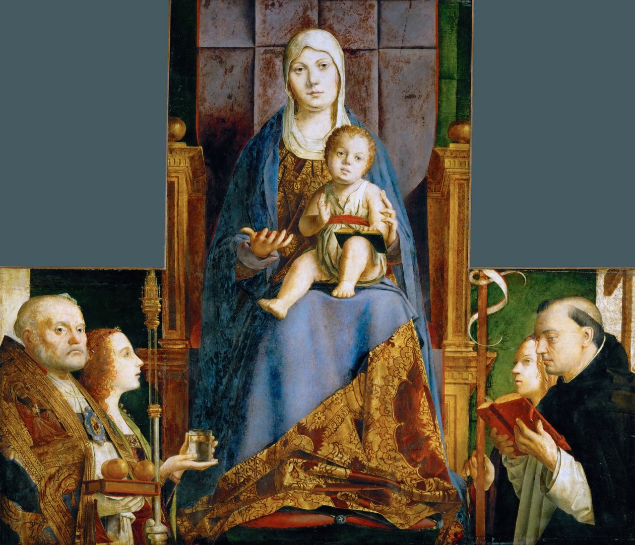 Madonna med SS Nicholas af Bari, Anastasia, Ursula, Dominic og Helen af Antonello de Antonio