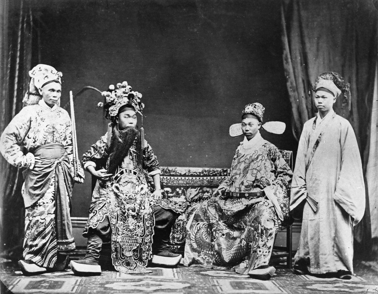 Kinesiske skuespillere, 1878 af English Photographer