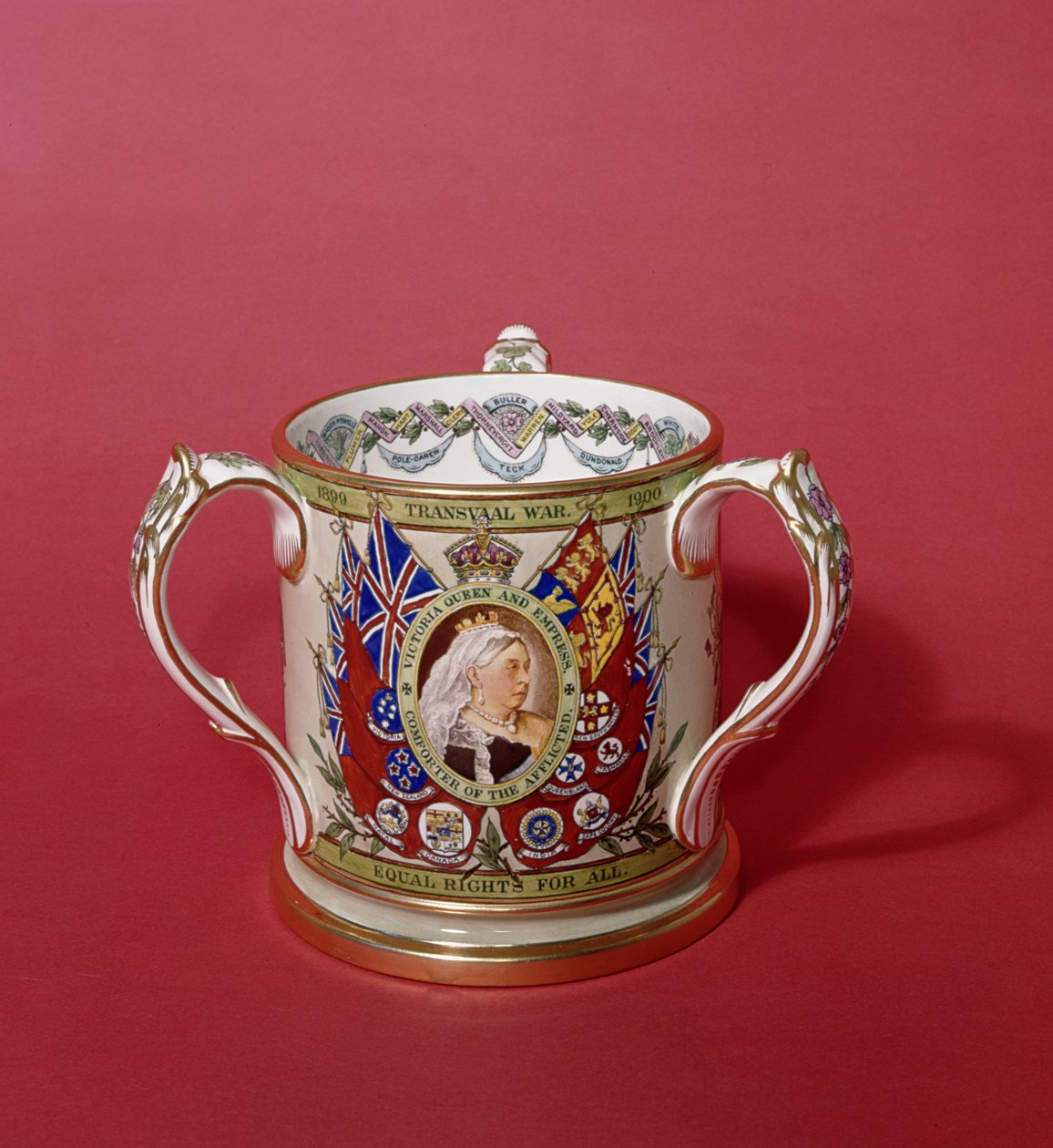Spode tregrebet kop til minde om Transvaal-krigen, 1899-1900 (keramik) af English School