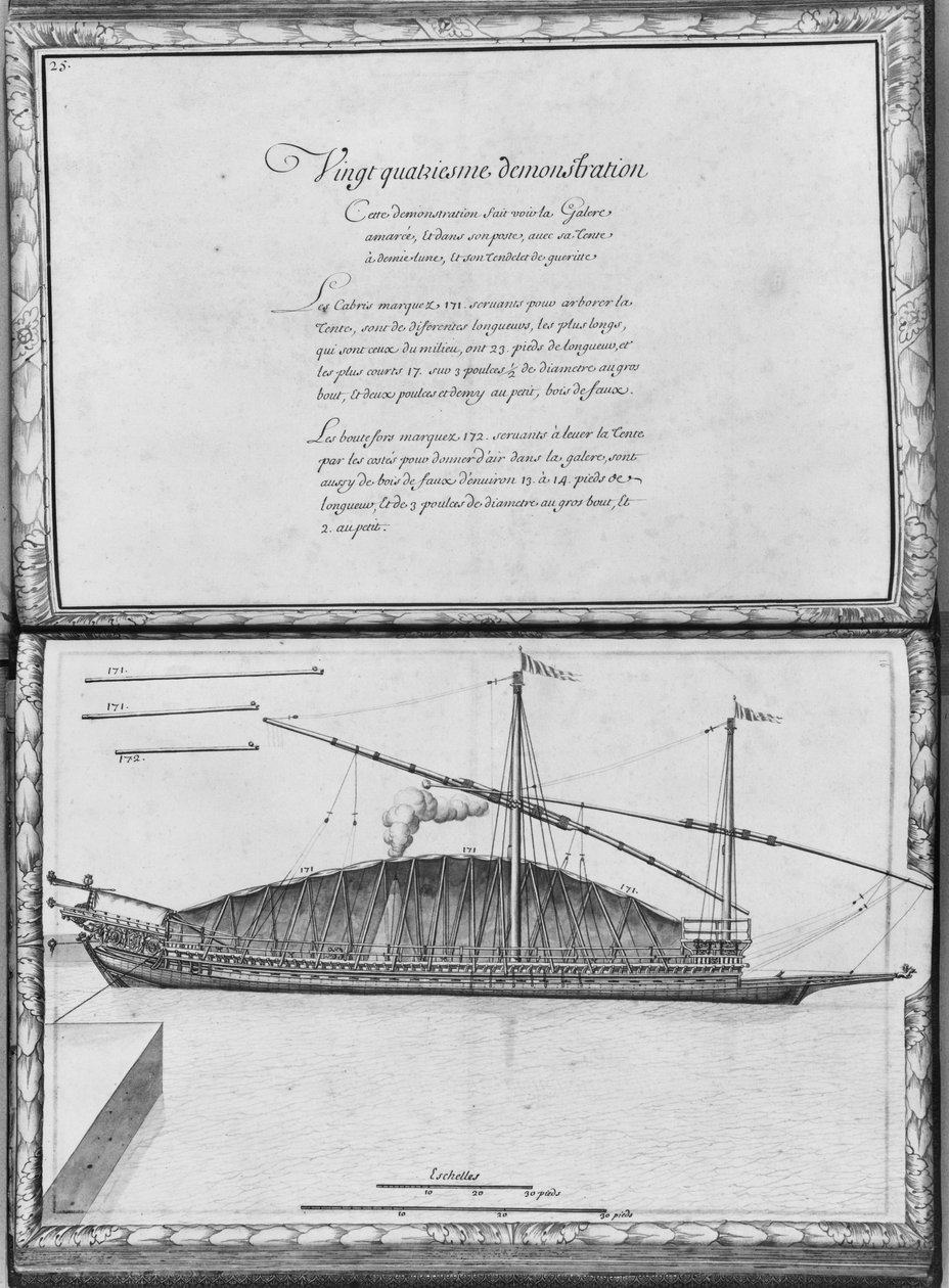 En kabys, der fortøjes, fireogtyvende demonstration, plade 25, illustration fra 