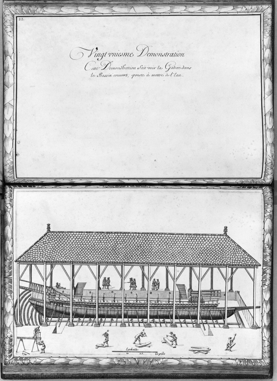 En kabys, der gør klar til affyring, enogtyvende demonstration, plade 22, illustration fra 