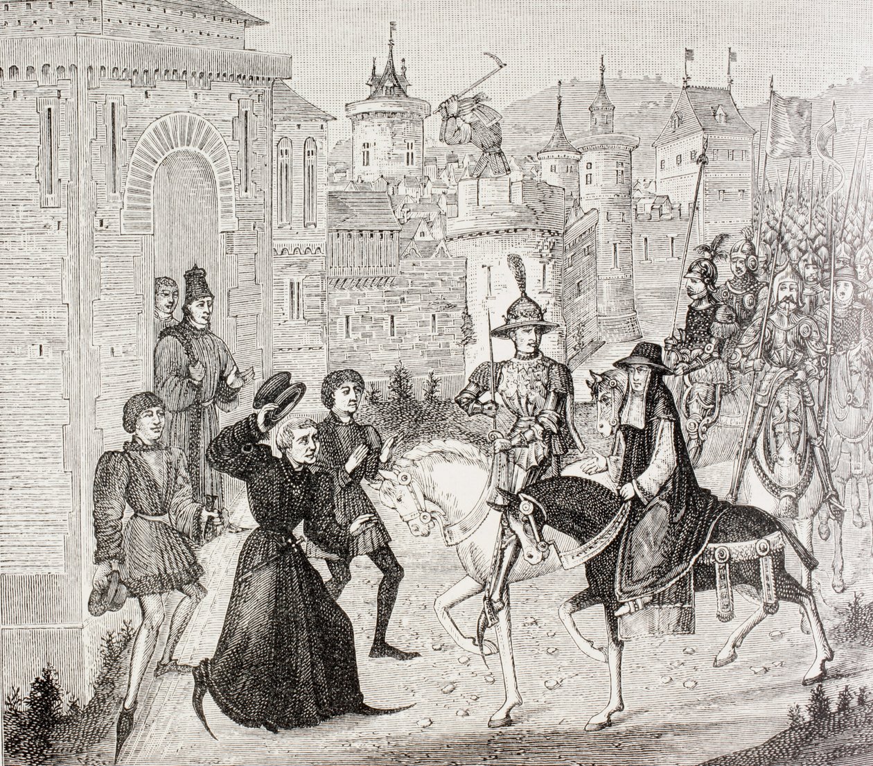 Louis VIII og den pavelige legat, kardinal St. Angelo, indtog i Avignon i 1226 fra 