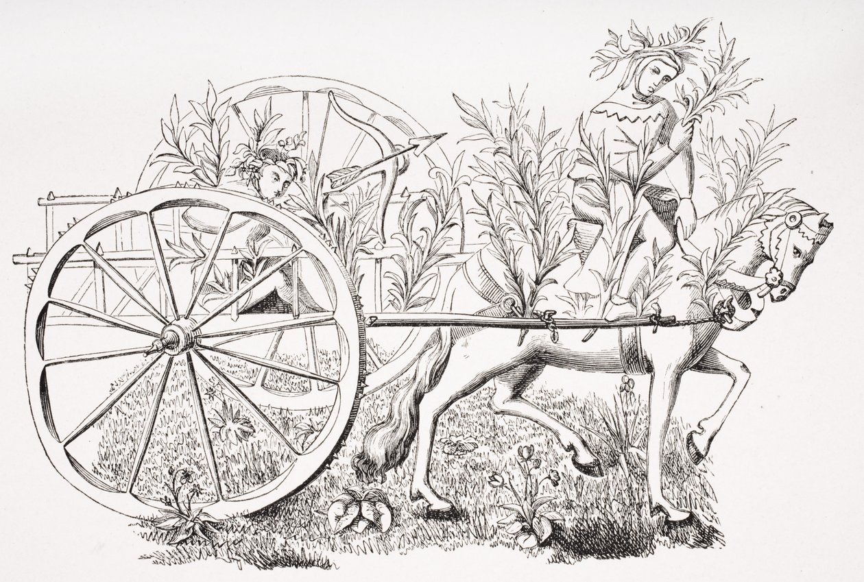 Sådan tager du en vogn til lokkedyr, efter en miniature i det 15. århundredes manuskript af Phoebus, fra 