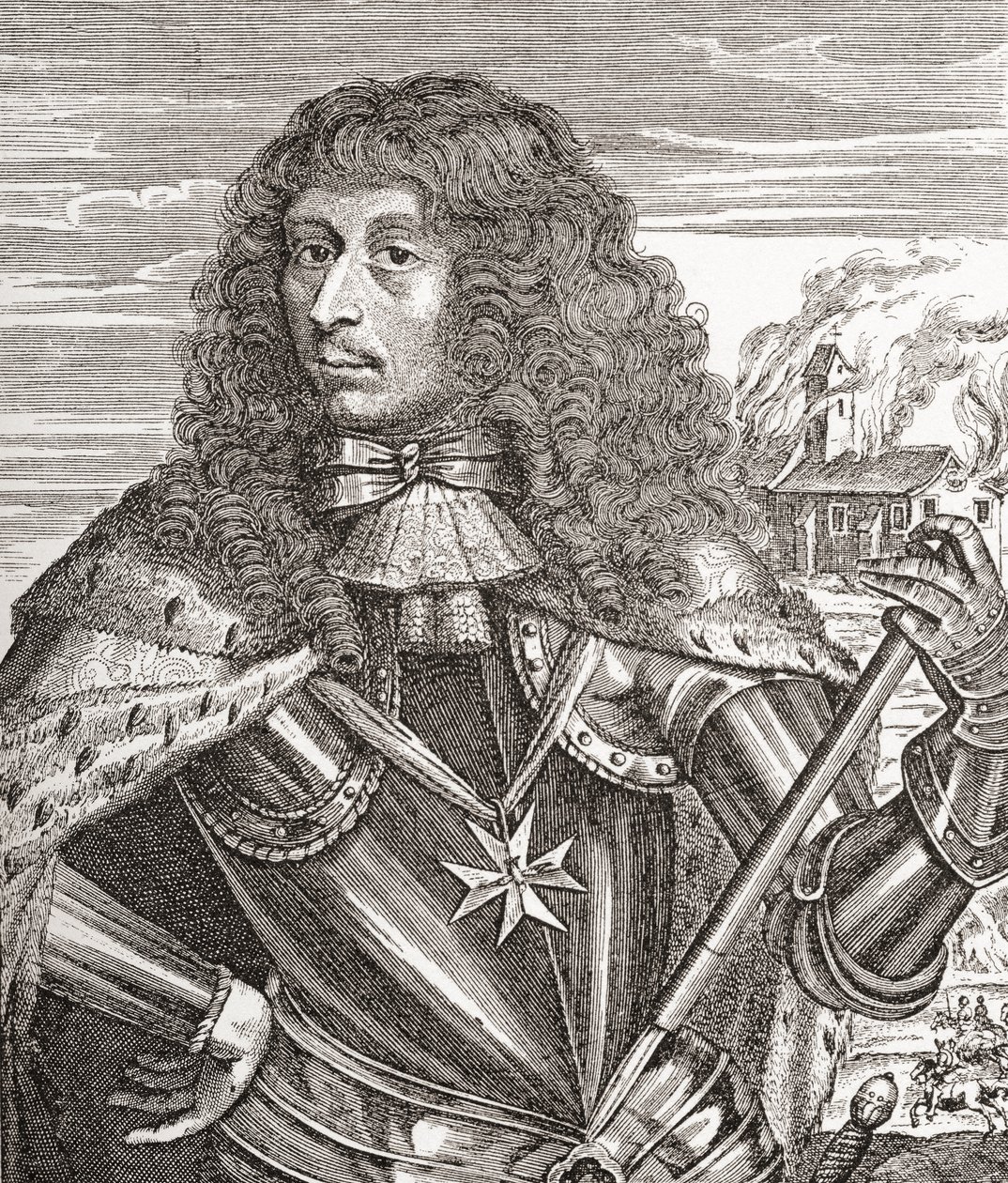 Louis de Bourbon, Prince of Condé aka le Grand Condé, 1621 1686. Fransk general. Fra Les Heures Libres udgivet 1908. af French School