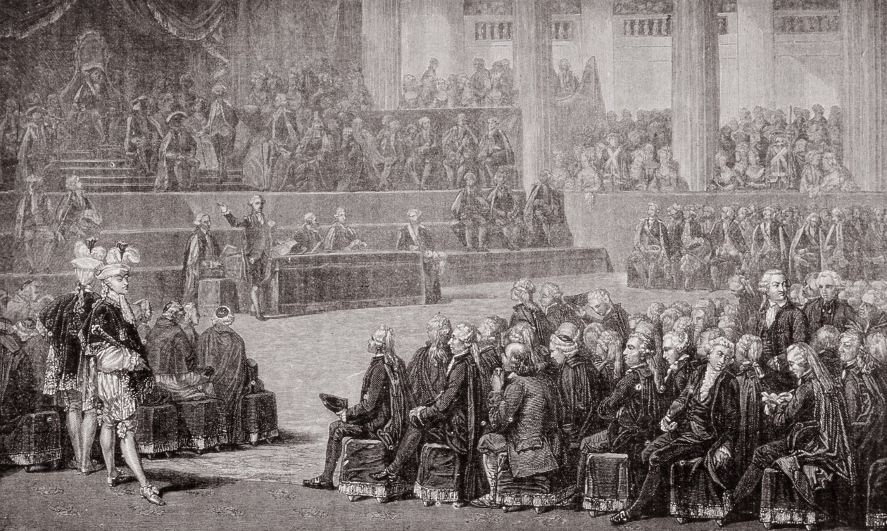 Åbning af generalstænderne, 5. maj 1789 (stik) af French School