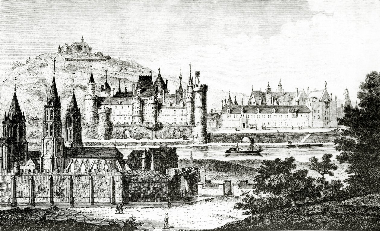 Udsigt over Saint-Germain-des-Pres og Pre-aux-Clercs under Charles V