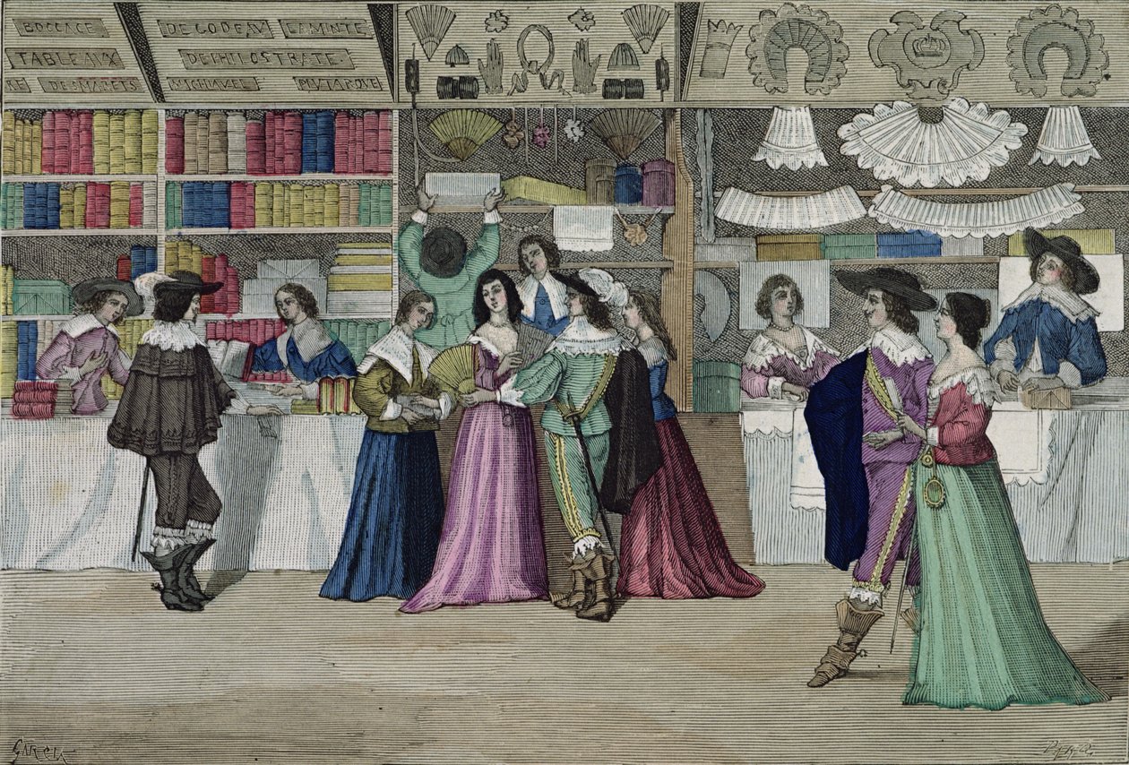 Butikker i Galleriet i Palais de Justice på Louis XIII
