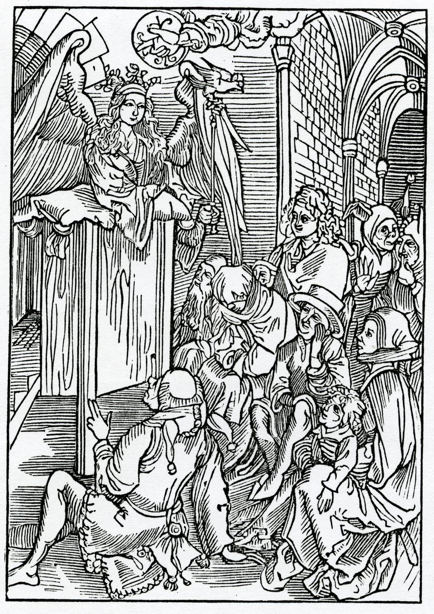 Af prædikenen eller lærdommen af wysdome både til kloge mænd og dårer, illustration fra Alexander Barclays engelske oversættelse af 