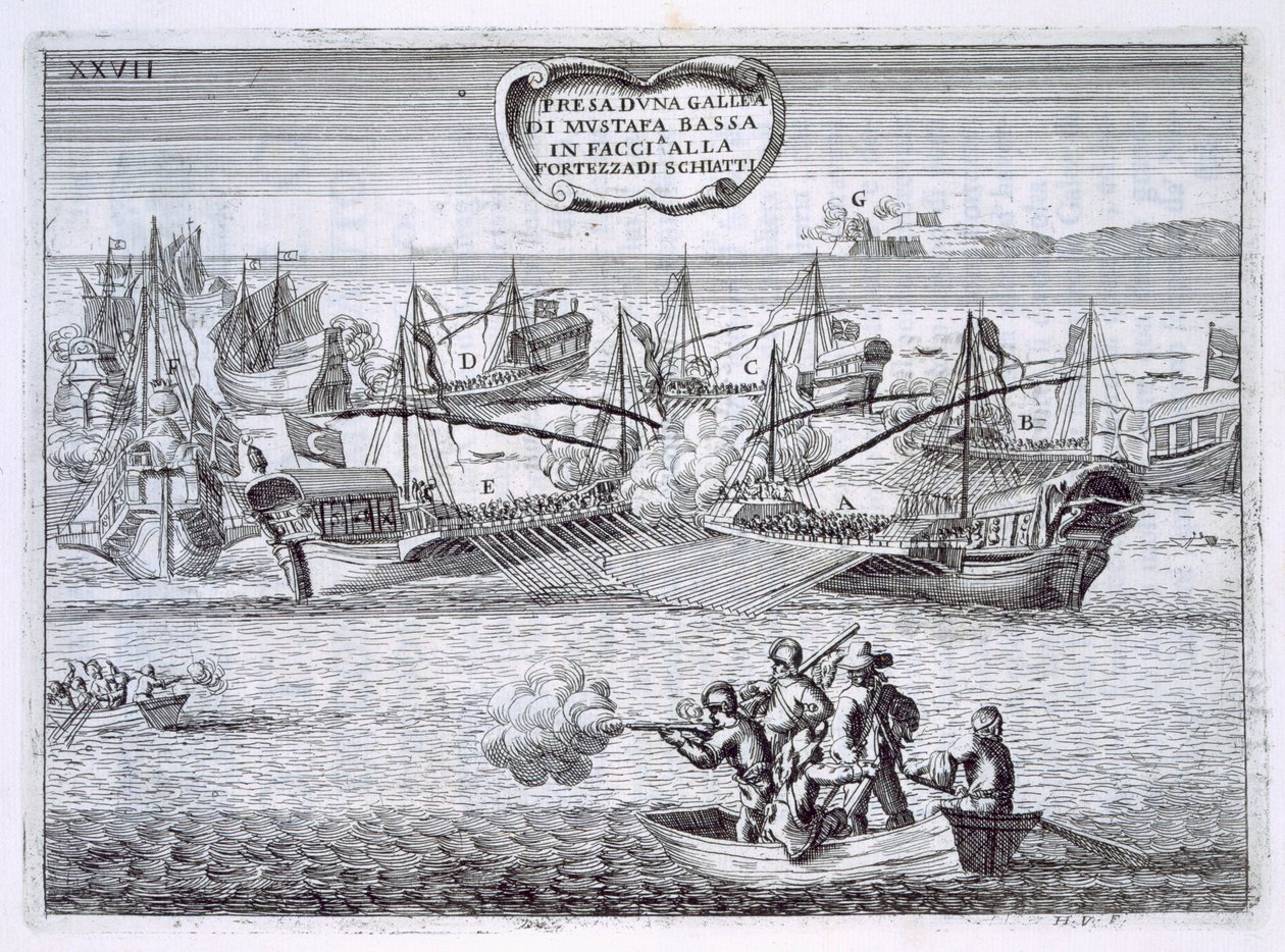 Fighting Galleons of Mustapha Bassa, illustration fra 
