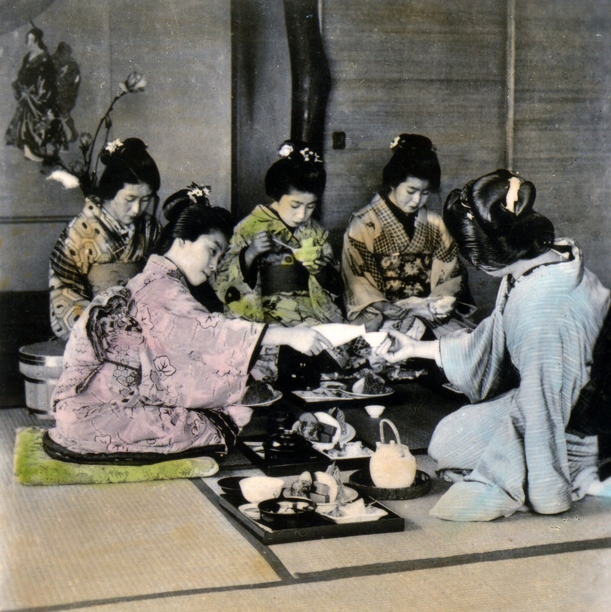 The Ceremony, ca. 1900 (albumfoto) af Japanese Photographer