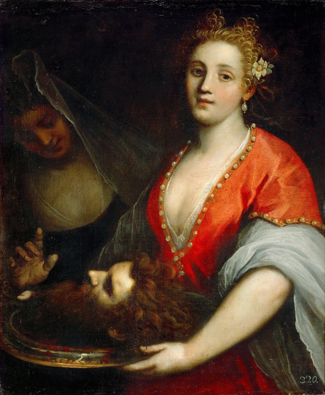 Salome med Johannes Døberens hoved af Palma Il Giovane
