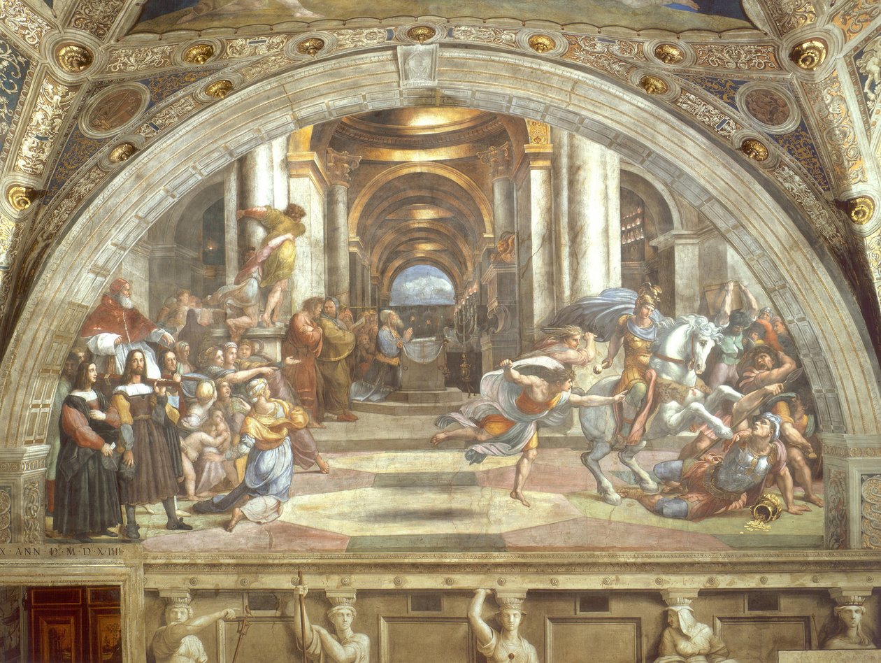 Udvisning af Heliodorus fra templet af Raffaello Sanzio Raphael