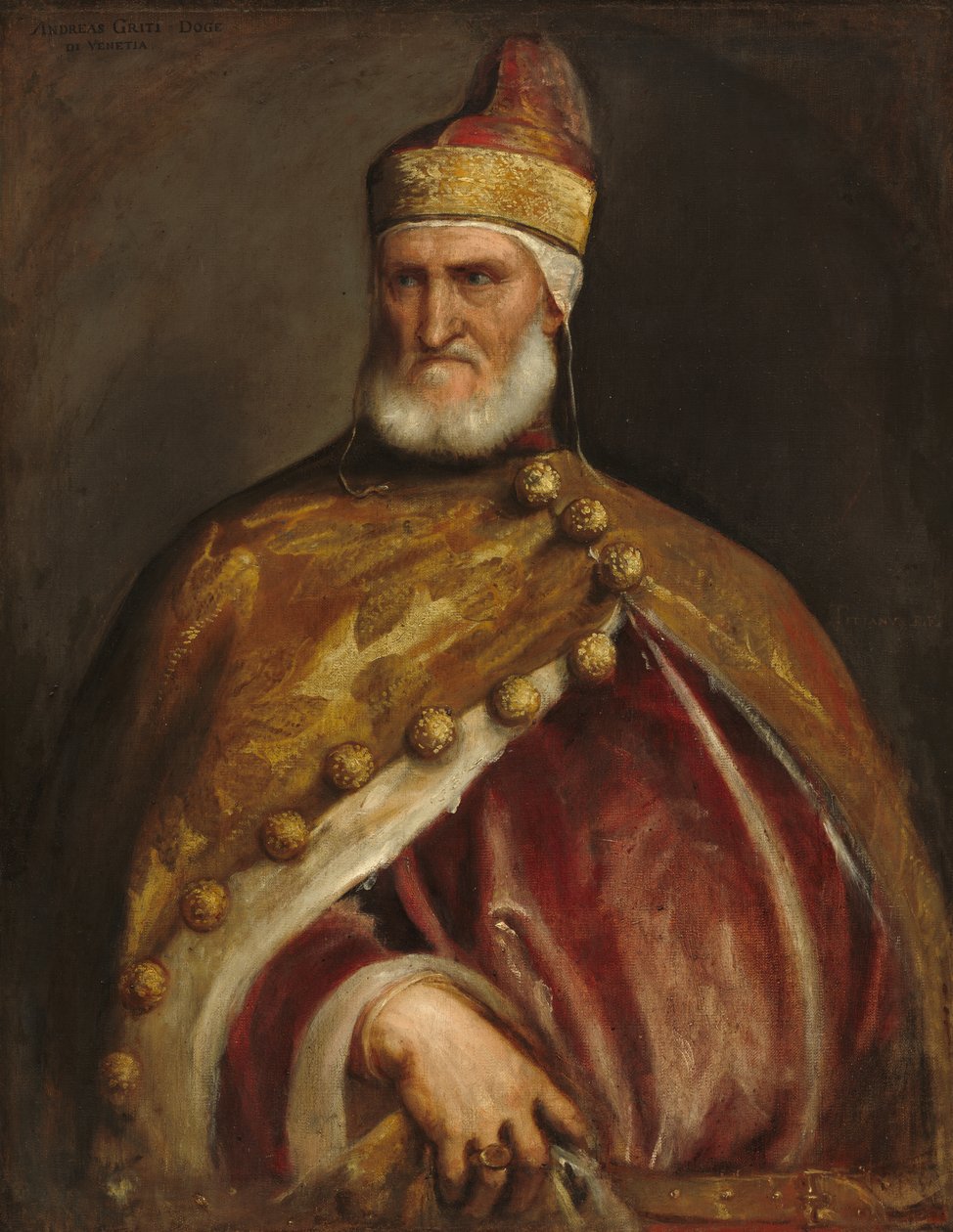 Portræt af Doge Andrea Gritti af Tiziano Vecelli