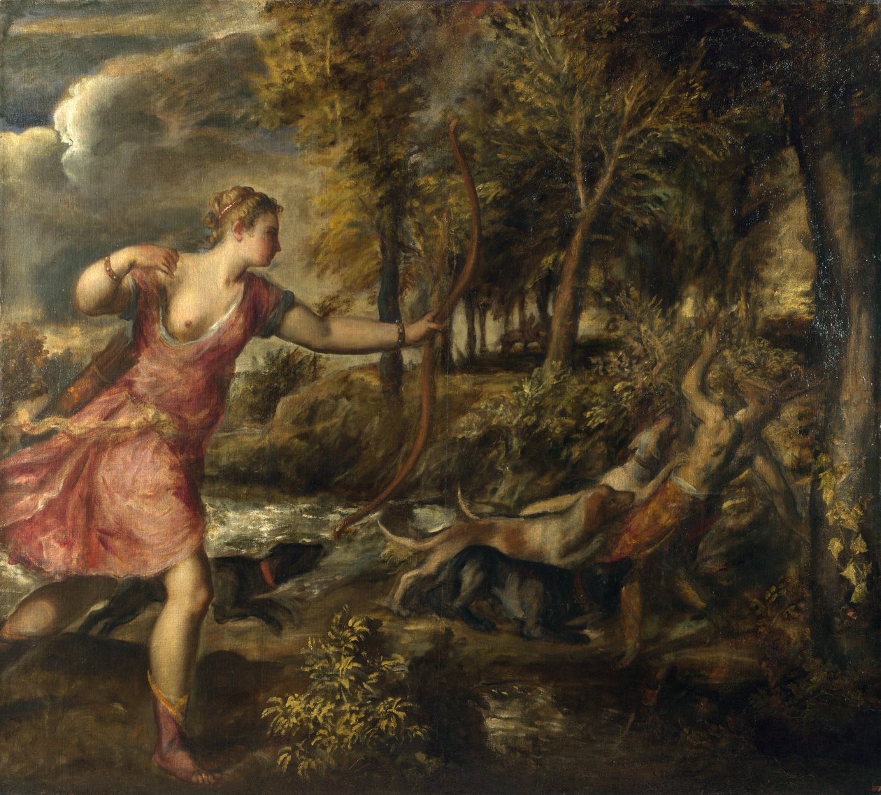 Actaeons død af Tiziano Vecelli