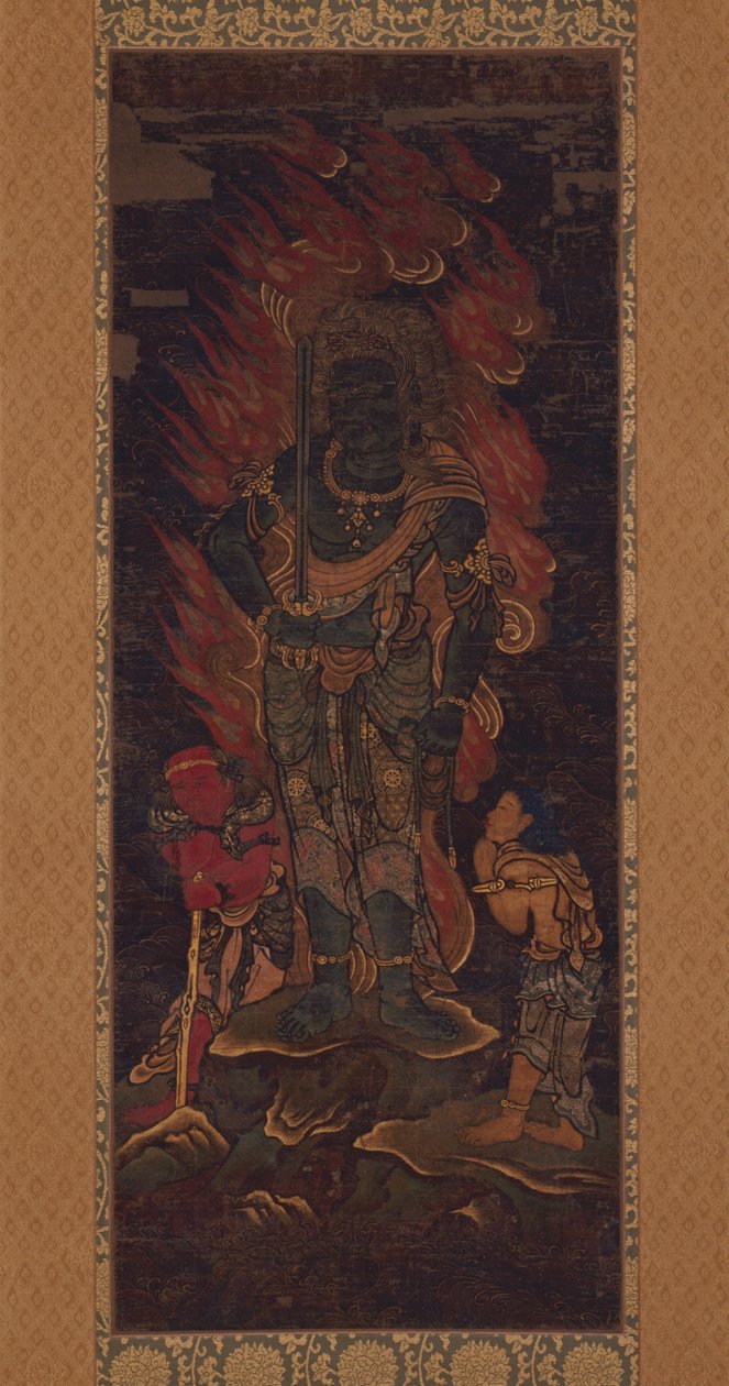 Acala Vidy ar aja (Fudō Myōō) og to ledsagere af Unknown