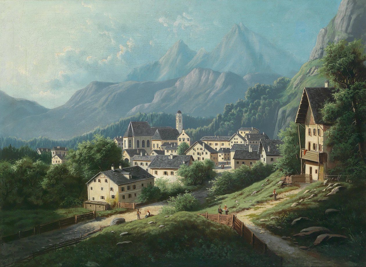 Udsigt over Berchtesgaden af Unknown
