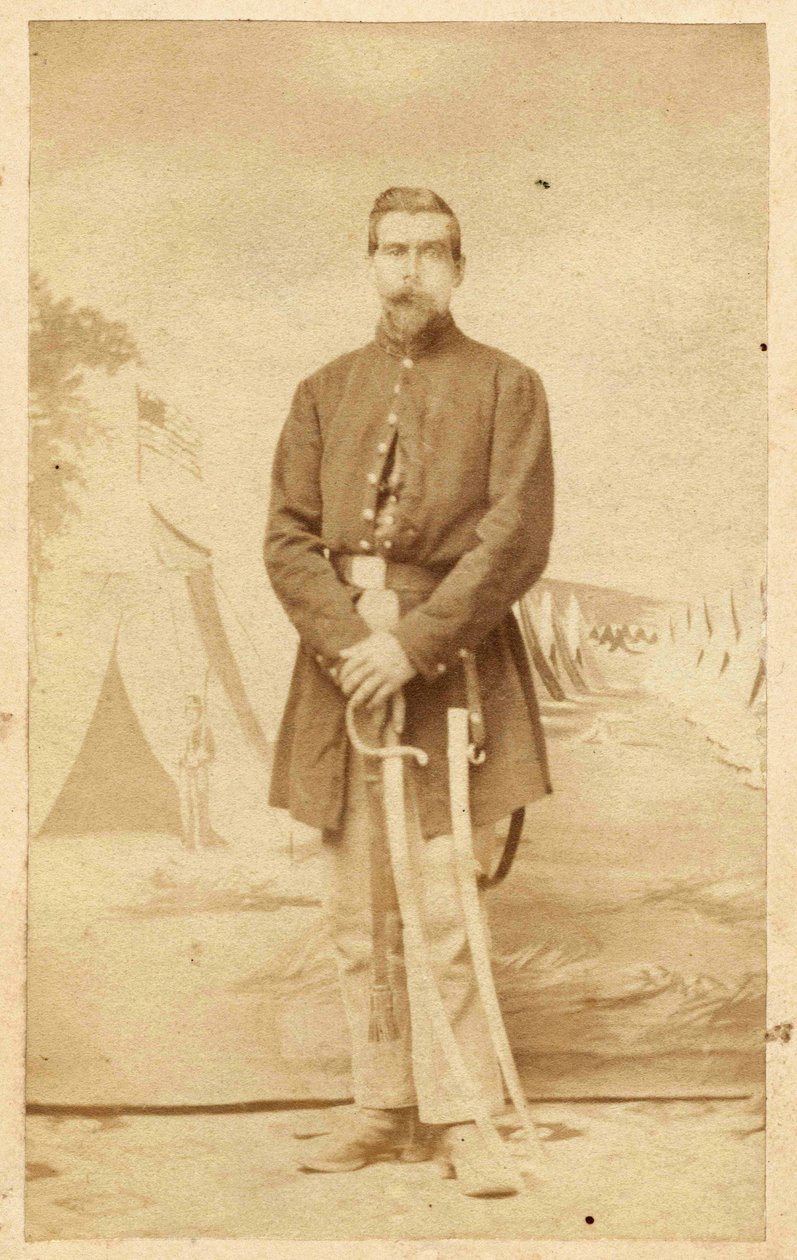 Württemberg -emigranten Johann Jakob Beck i uniform, 1864 af Unknown
