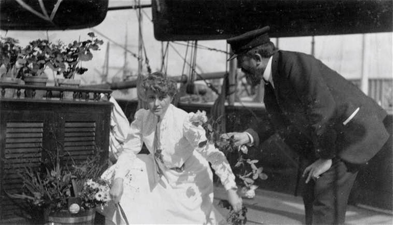 Portræt af Simonne Legrand-Menier (1881-1972) og Gaston Menier (1855-1934). af Unknown
