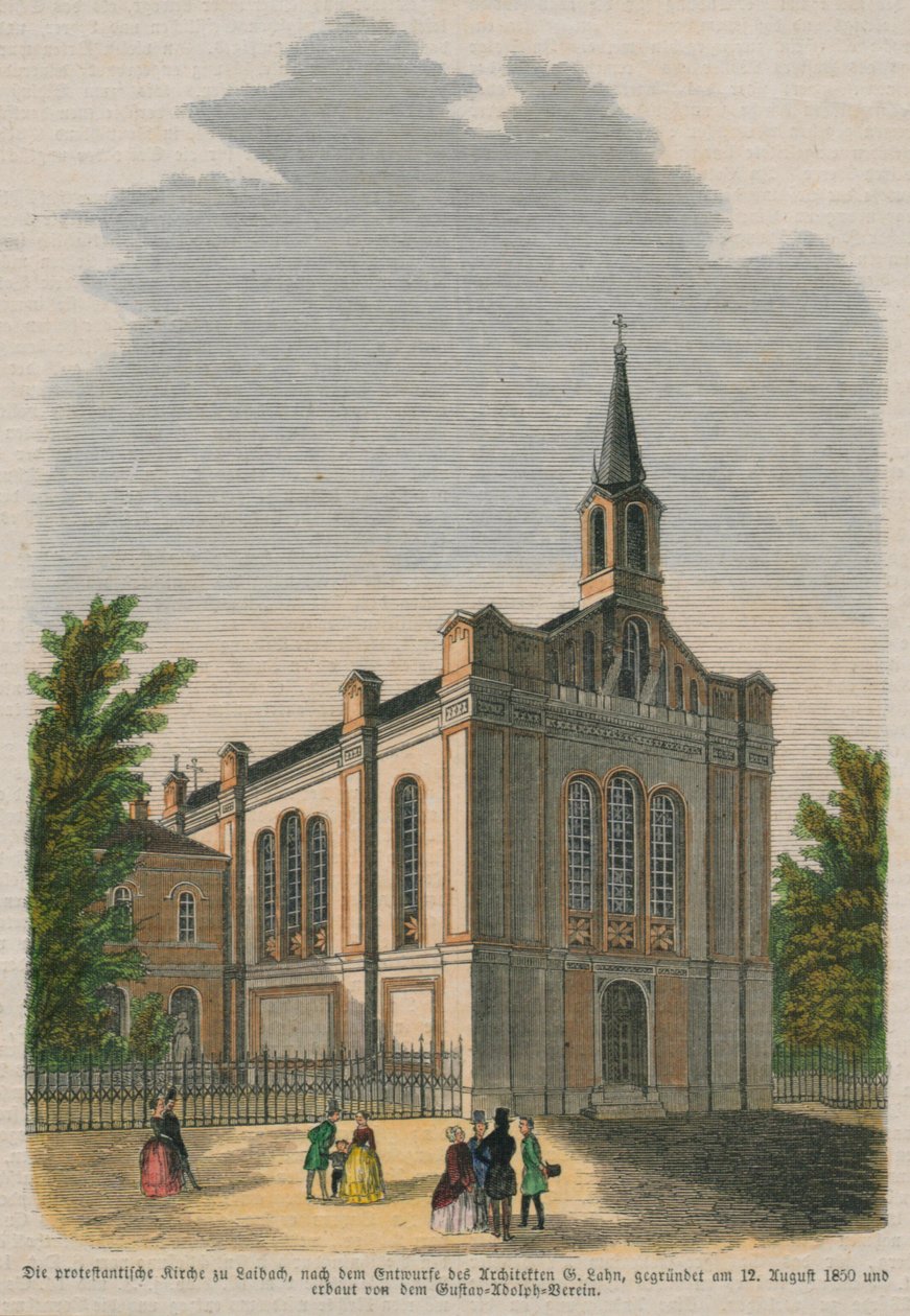 Primož Trubar Kirke i Ljubljana af Unknown